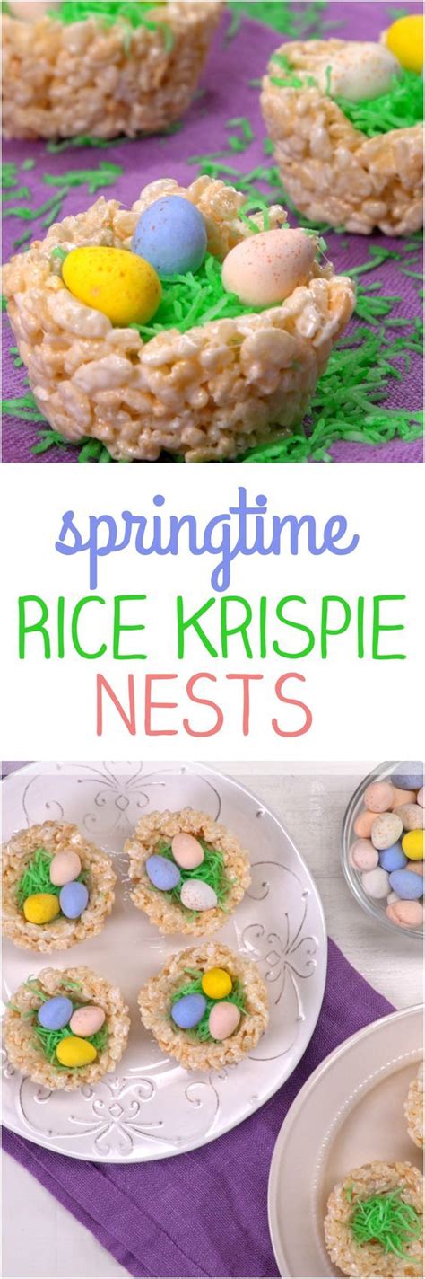 Also, it wouldn't be a good idea to give them cereal like that. Springtime Rice Krispie Nests | Recipe | Rice krispies ...