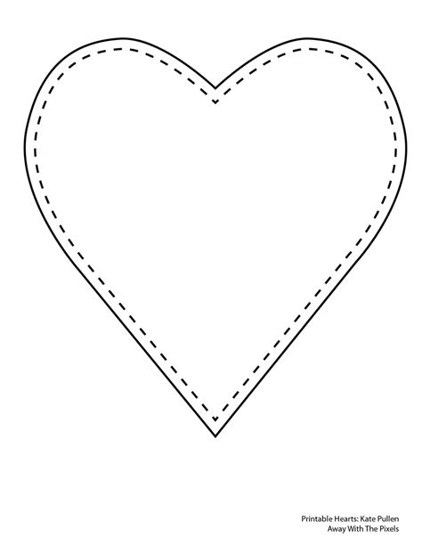 6 Free Printable Heart Templates Printable Heart Template Heart