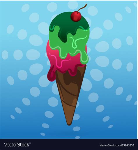 Ice Cream Scoop Royalty Free Vector Image Vectorstock