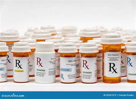 Rx Medicine Bottles Stock Photo Image Of Container Healthcare 53241972
