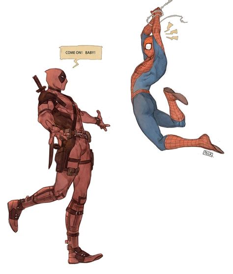 Spideypool Deadpool Spiderman Иллюстрации комиксов