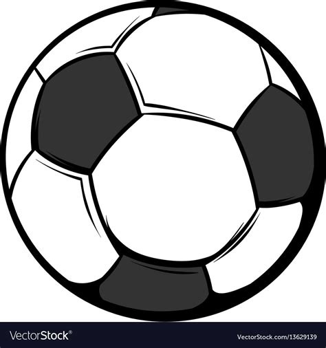 Soccer Ball Icon Cartoon Royalty Free Vector Image