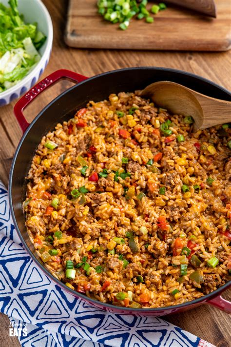 One Pot Taco Beef Rice Skillet Slimming Eats Recipes