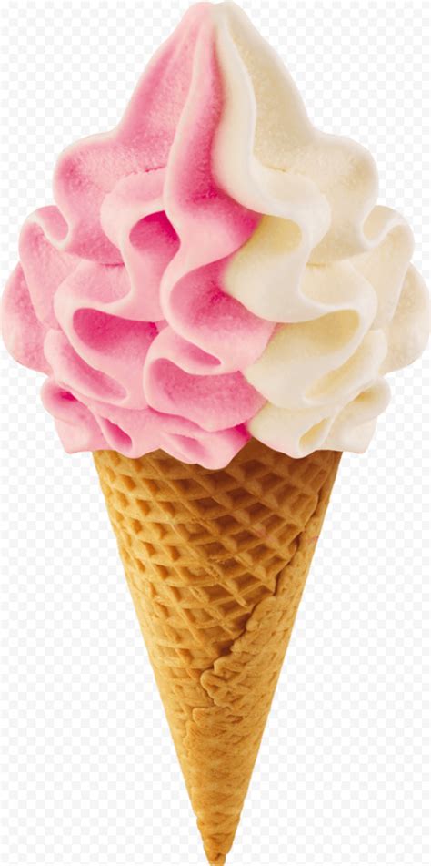 Strawberry And Milk Ice Cream Cone Hd Png Citypng