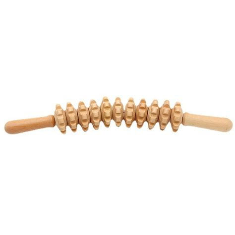 Casewin Curved Wooden Massage Stick Roller For Anti Cellulite Lymphatic Drainage Wood Manual