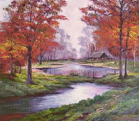 Country Cabin By David Lloyd Glover Painting Landscape Canvas