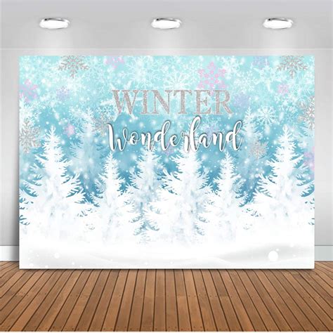 Buy Mocsicka Winter Wonderland Backdrop Blue Snowflake Winter