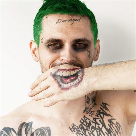 All Joker Jared Leto Temporary Tattoo Cosplay By Tatzarazzi Joker Tattoo Joker Smile Tattoo