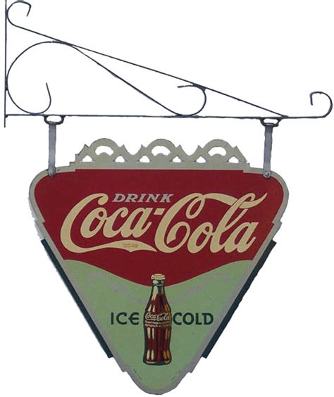 Triangle Shaped Coca Cola Sign Antique Advertising Value And Price Guide