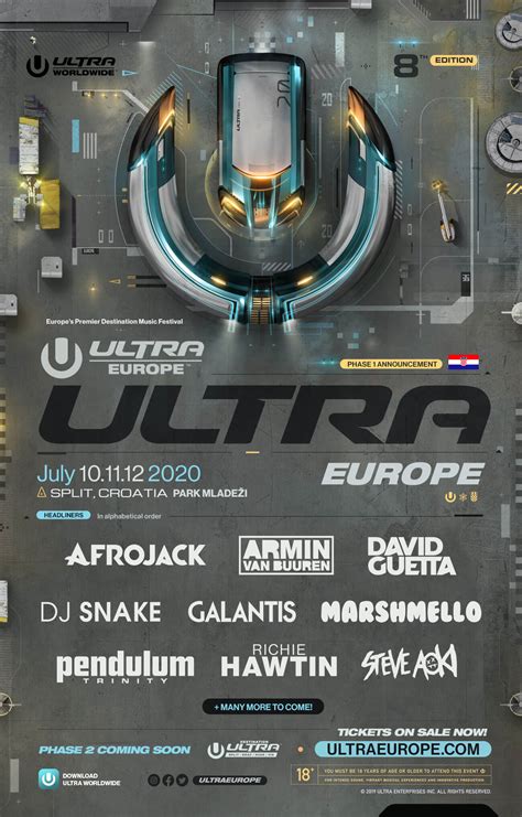 Ultra Europe Announces Phase 1 Lineup Ultra Ibiza