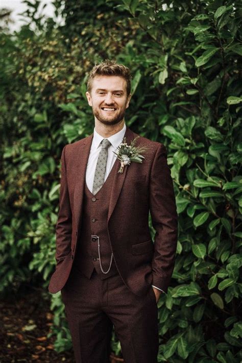 maroon wedding suit ng