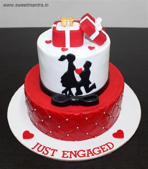 The flavor can be on any kind of ingredient. Order Designer Engagement Cake in Pune | Sweet Mantra