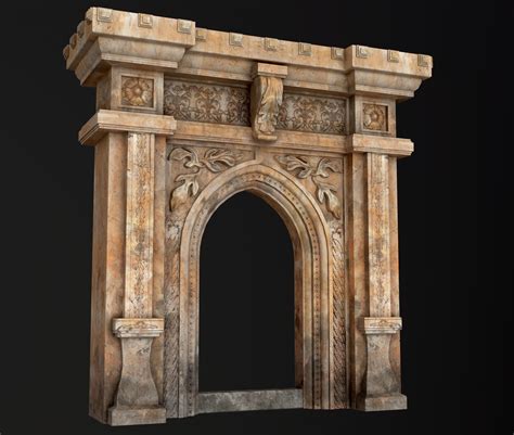 3d Model Antique Stone Arch Vr Ar Low Poly Cgtrader