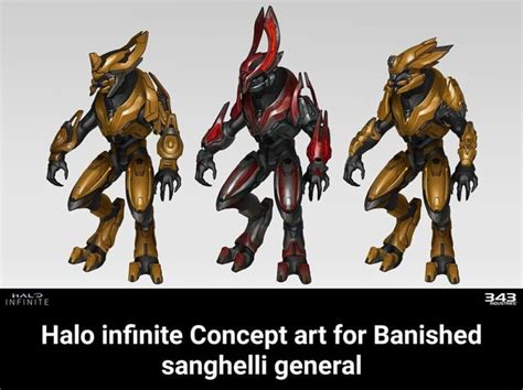 343 Halo Infinite Concept Art For Banished Sanghelli General Halo