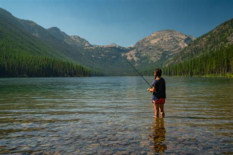 Fishing Crystal Lake Mission Mountains Wilderness Montana Troy