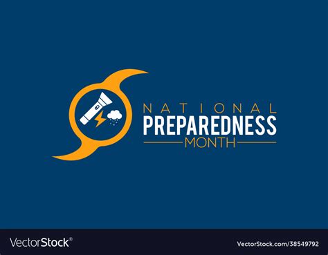 National Preparedness Month Npm Banner Poster Vector Image