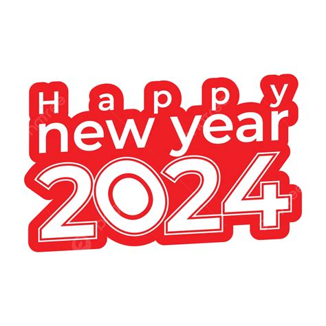 Happy New Year 2024 Typography T Shirt Design Vector Happy New Year