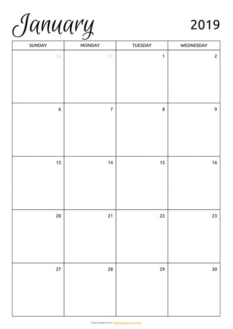 Blank Calendar Wonderfully Printable 2019 Templates Free Printable