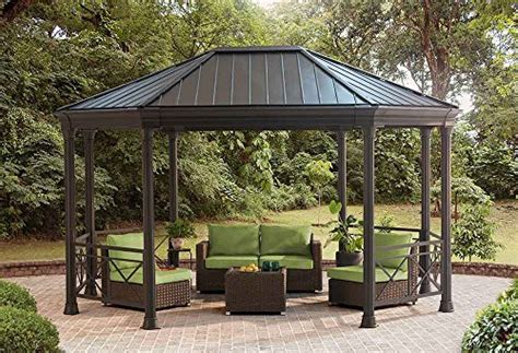 We can custom make all types of canopies. Sunjoy 110102081 12 x 15 Ft Slater Elongated Octagon-Black ...