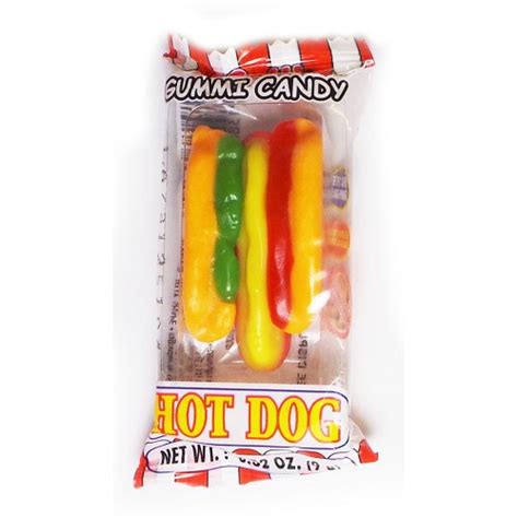 Mini Gummi Hot Dog Novelty Candy Shaped Gummies Candy