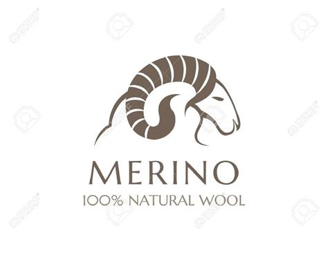 Merino Wool Icon Vector Sheep Logo Template 100 Percent Natural