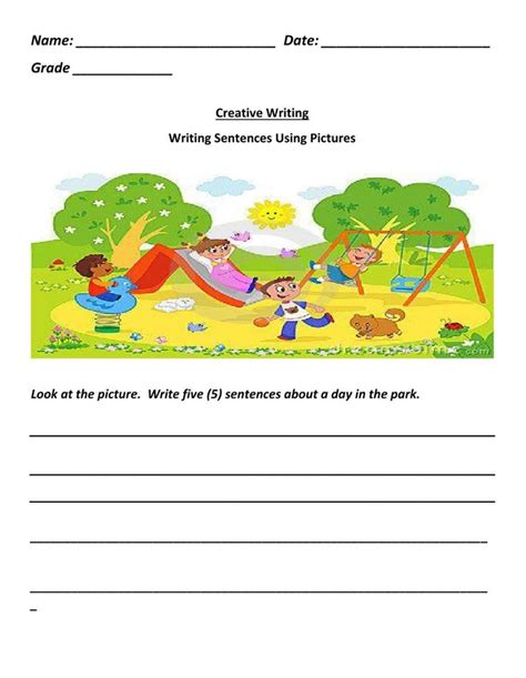 Creative Writing Picture Prompt Worksheet English Creative Writing