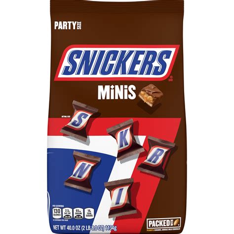 Snickers Minis Size Halloween Chocolate Candy Bars 40 Oz Bag