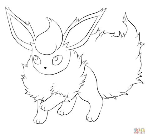Pokemon advanced coloring pages 24 printable coloring page. Pokemon Coloring Pages Flareon | BubaKids.com