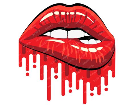 Dripping Lips Svg Biting Lips Svg Black Woman Svg Kiss The Best Porn Website
