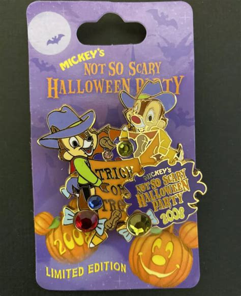 Disney Mickeys Not So Scary Halloween Party Chip And Dale Jumbo Pin 2008
