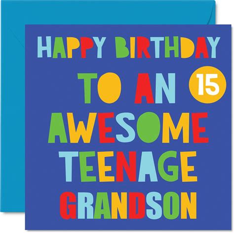 Fun Th Birthday Cards For Grandson Awesome Teenage Grandson Happy Th Birthday Card