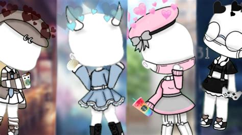 6 Cute Gacha Life Outfits Gacha Life Moonlan Youtube In 2020 With Images Character