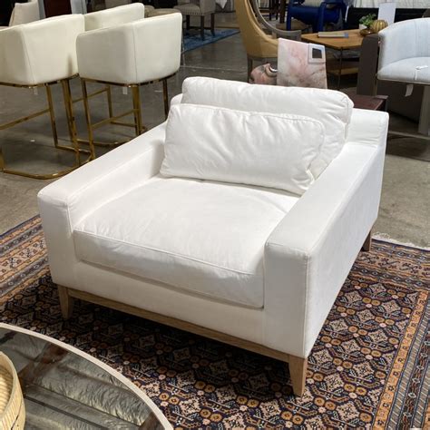 Essentials For Living Vienna Track White Sofa Chair Design Consignment