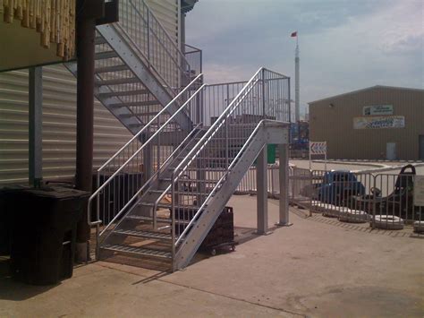 Your exterior stair project will benefit from: Lovely Exterior Stairs #1 Galvanized Steel Exterior Stairs ...