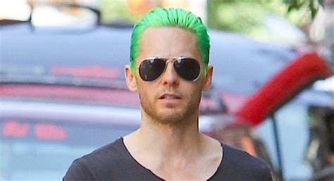 Jared Leto Sports Full Joker Makeup But Hides Costume On ‘suicide