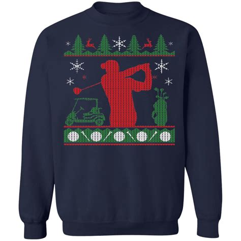 Golf Ugly Christmas Sweater Q Finder Trending Design T Shirt