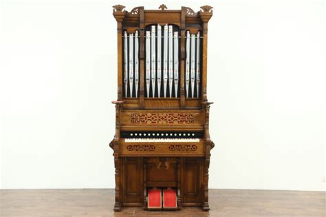 Sold Victorian Eastlake Antique Carved Oak Pump Or Reed Organ Pipes