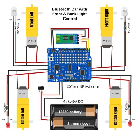 Bluetooth Controlled Car Circuit Diagram