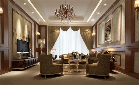 Luxury Living Room 3d Model Max
