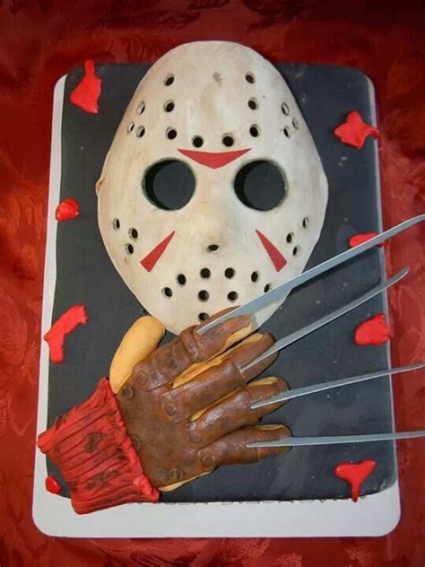Freddy Vs Jason Cake Creepy Food Halloween Cakes Horror Cake
