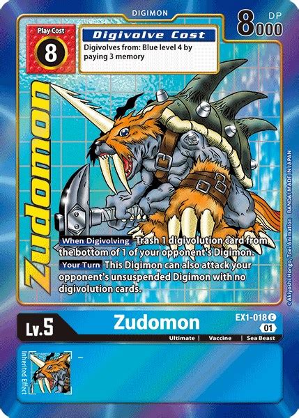 Zudomon Alternate Art Classic Collection Digimon Card Game
