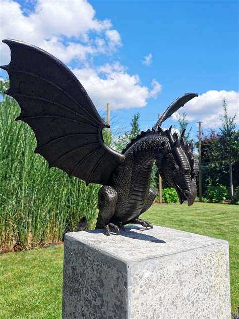 Large Bronze Dragon Garden Statue Fountain Garden Spitter
