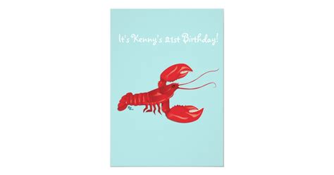 Lobster Birthday Party Invitation