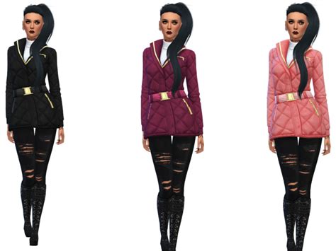 The Sims Resource Winter Jacket Normalcolor Seasons Needed