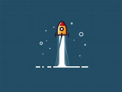 Rocket Animated Motion Launch Animation Gifs Cool