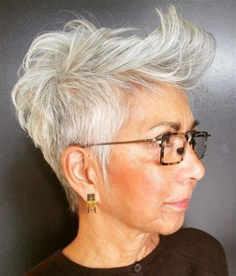 With most of the hairs pointing skyward means you have to say goodbye to other hairstyle like updo or messy bun that you could have opted for with somewhat longer or middle length hair. 9 Most beautiful Short Hairstyles for Women with Grey Hair ...