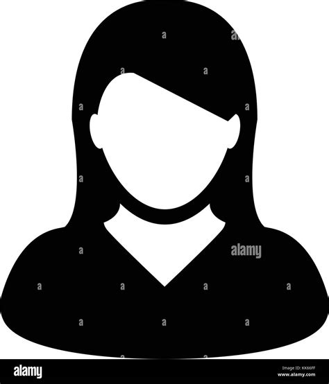 User Icon Vector Female Person Symbol Profile Avatar Sign In Flat Color
