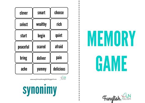 Funglish: Różne oblicza memory game