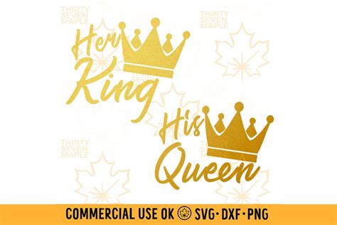 Her King His Queen 1021444 Cut Files Design Bundles