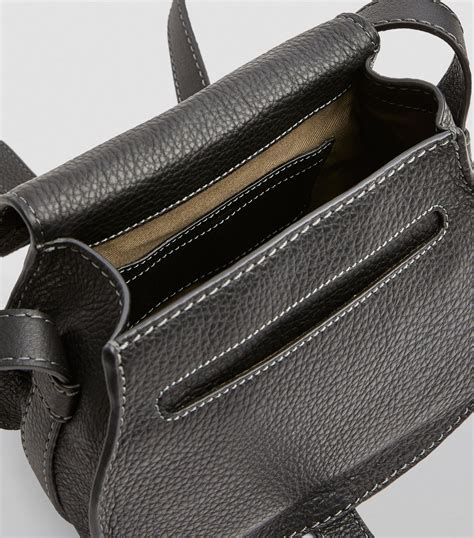 Chloé Black Mini Leather Marcie Saddle Bag Harrods Uk